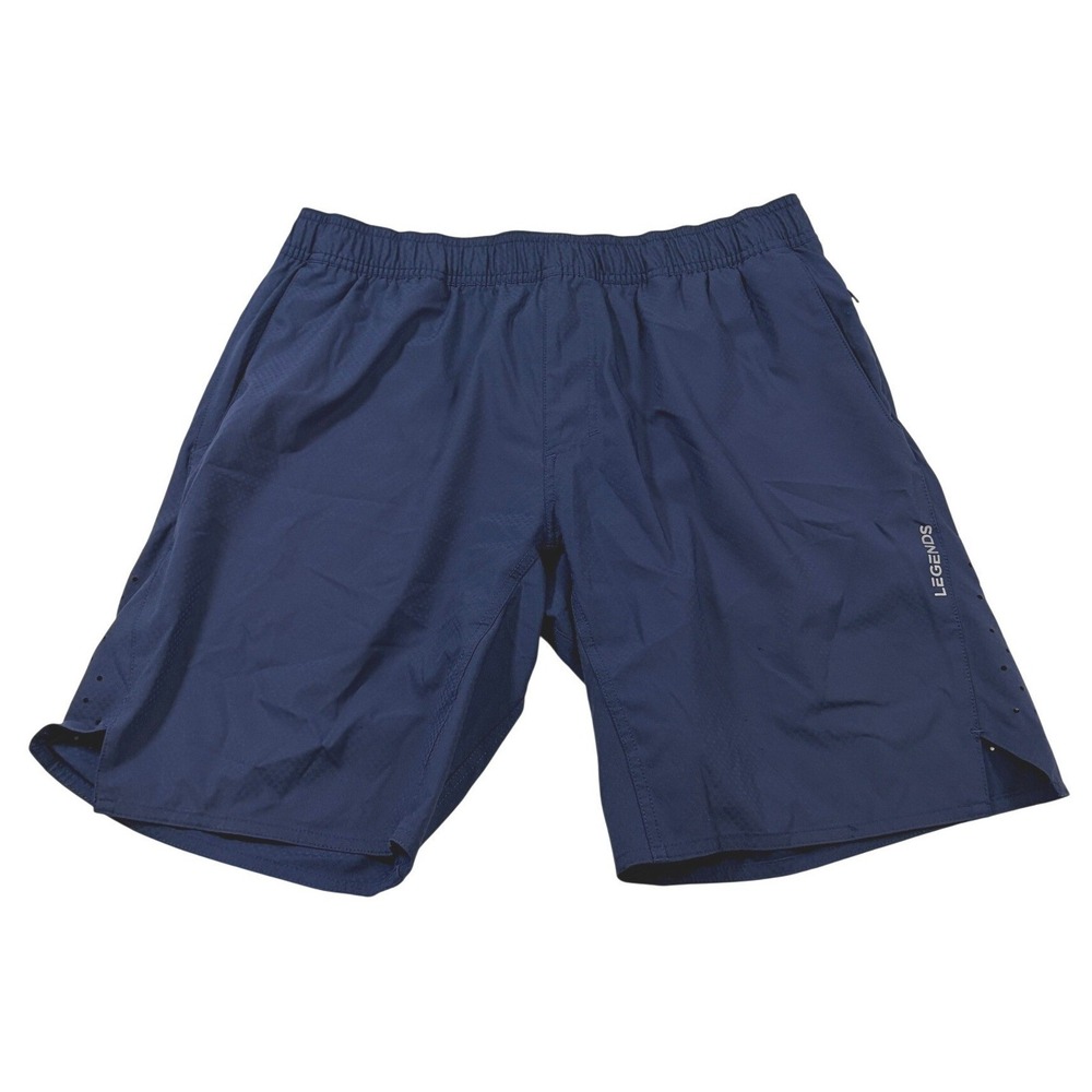 Legends Luka Mens Navy Blue Athletic Training Shorts Size Large 9 Inch Inseam